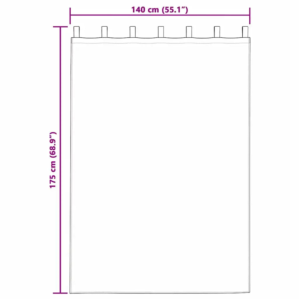 Tende Oscuranti | Tende Blackout con Anelli 2 pz Marrone Chiaro 175 x 140 cm