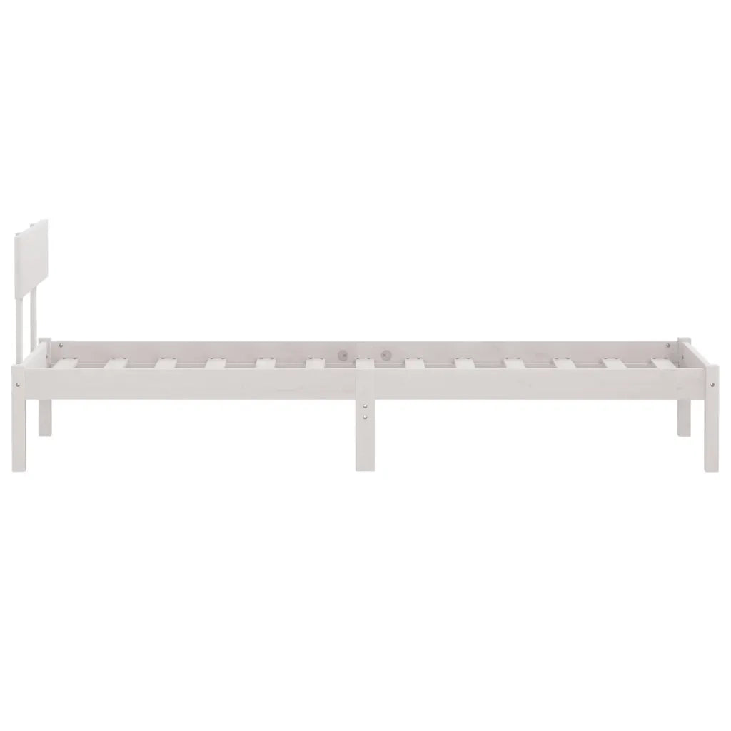 Giroletto Bianco in Legno Massello di Pino 90x190 cm Single 810113