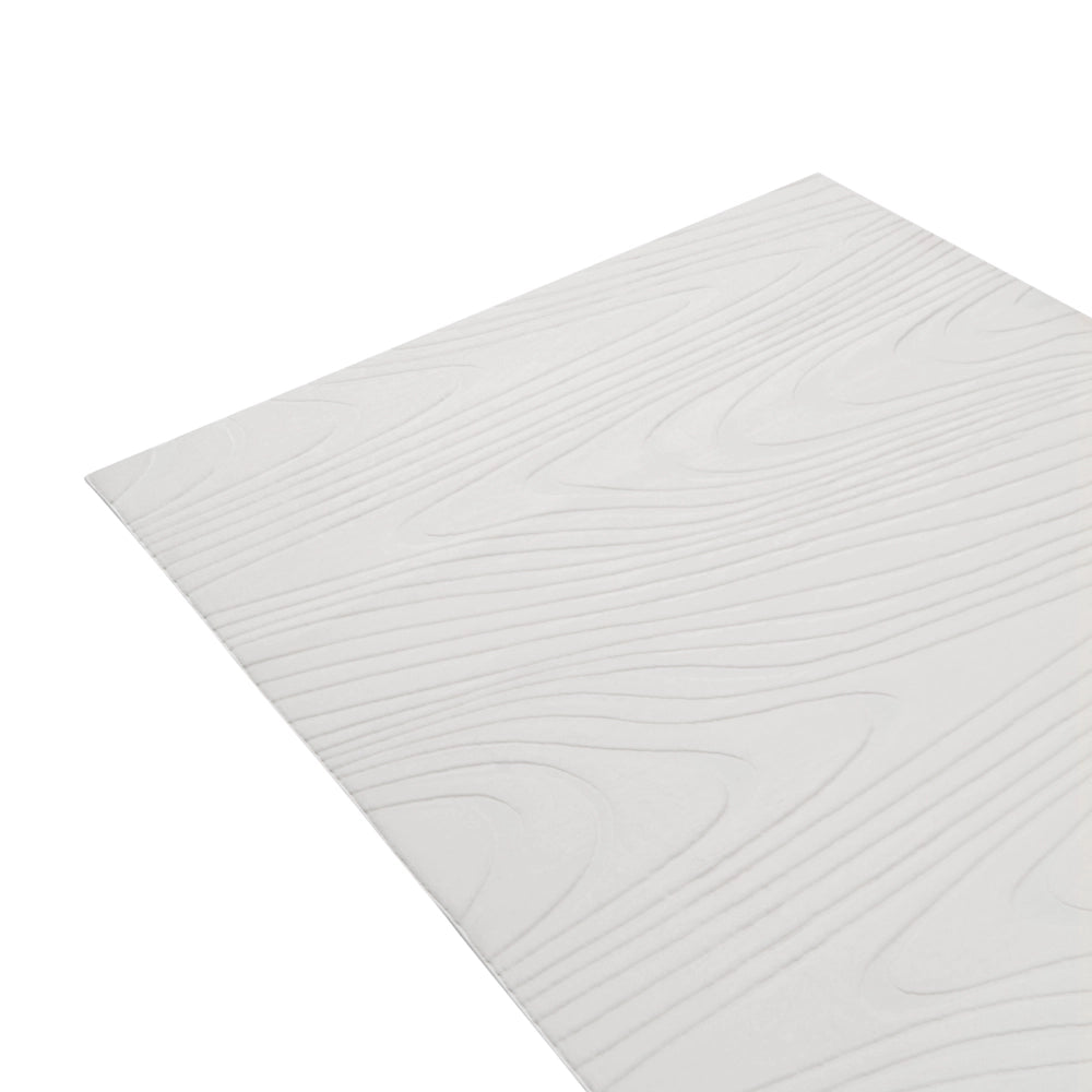 Tappeto in pelliccia sintetica di coniglio, bianco sporco, in poliestere, 160 x 160 cm, quadrato, morbido, a pelo lungo, motivo geometrico