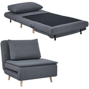 Poltrona letto reclinabile ¨C Minimal ¨C Grigio, legno di faggio