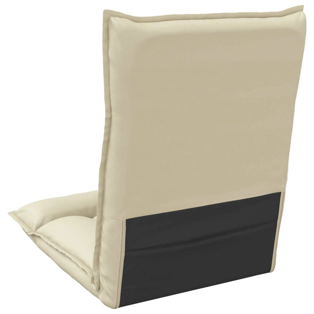 Sedia da Pavimento Crema 55 x 61 x 70 cm Pelle Sintetica 42028183