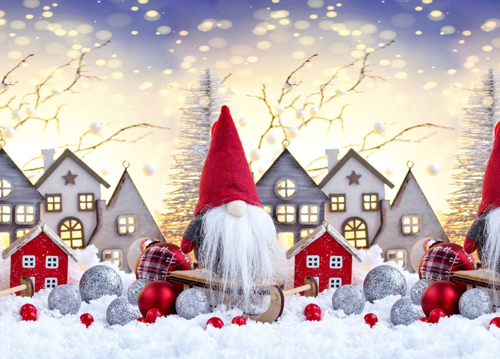 Tappeto Passatoia Cucina Antiscivolo Sottolavello Digitale Natale Snow House - 52x280 - Snow House