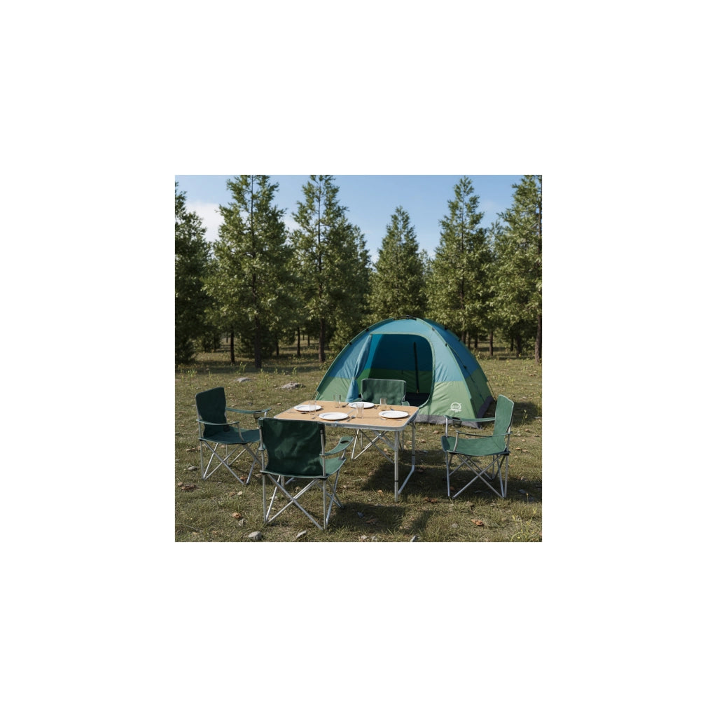 Tavolo da campeggio pieghevole a 6 posti - O'Camp - Forma di valigia - Dimensioni: 120 x 60 x 70 cm