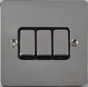 Schaltblocco 1-polare a 2 vie 3 velocità cromato - GU1232BPC - stile moderno