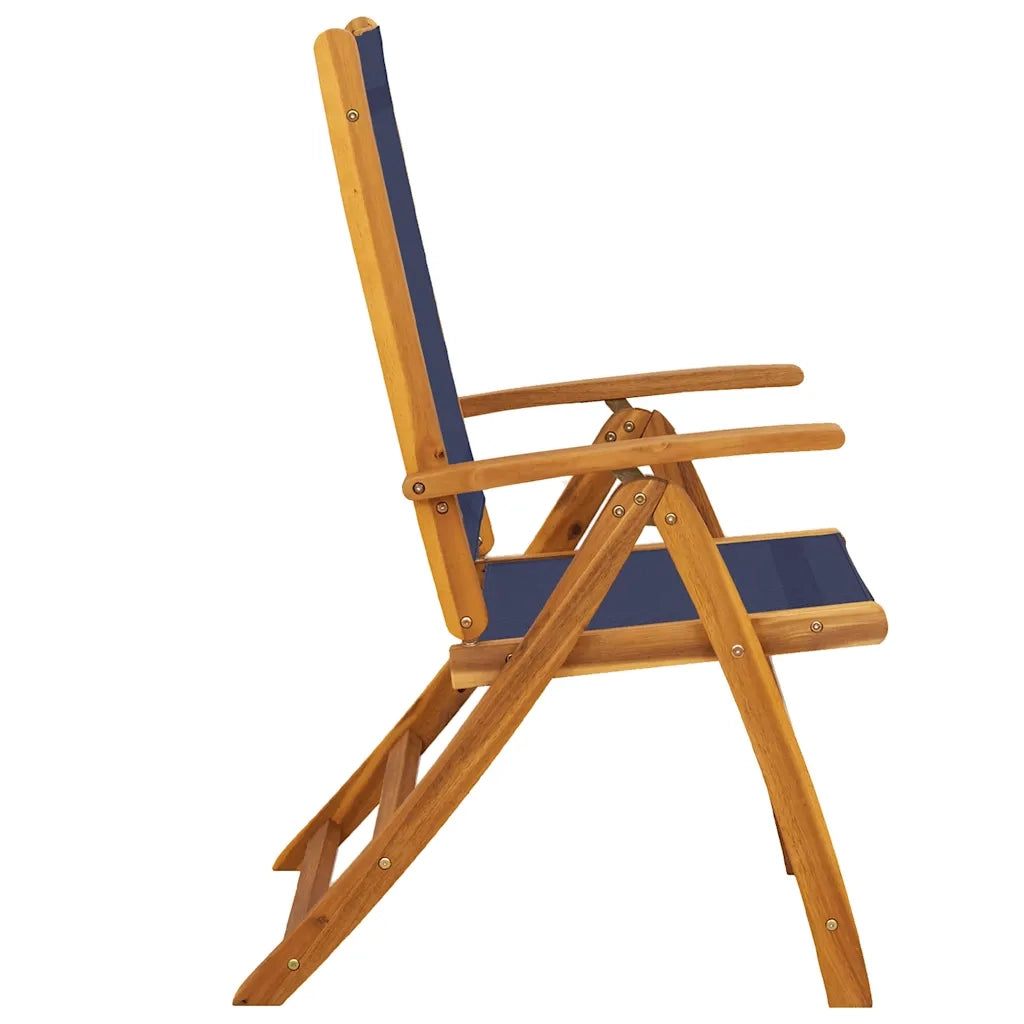 Sedie da Giardino Pieghevoli 8 pz Massello d'Acacia e Textilene 3279243