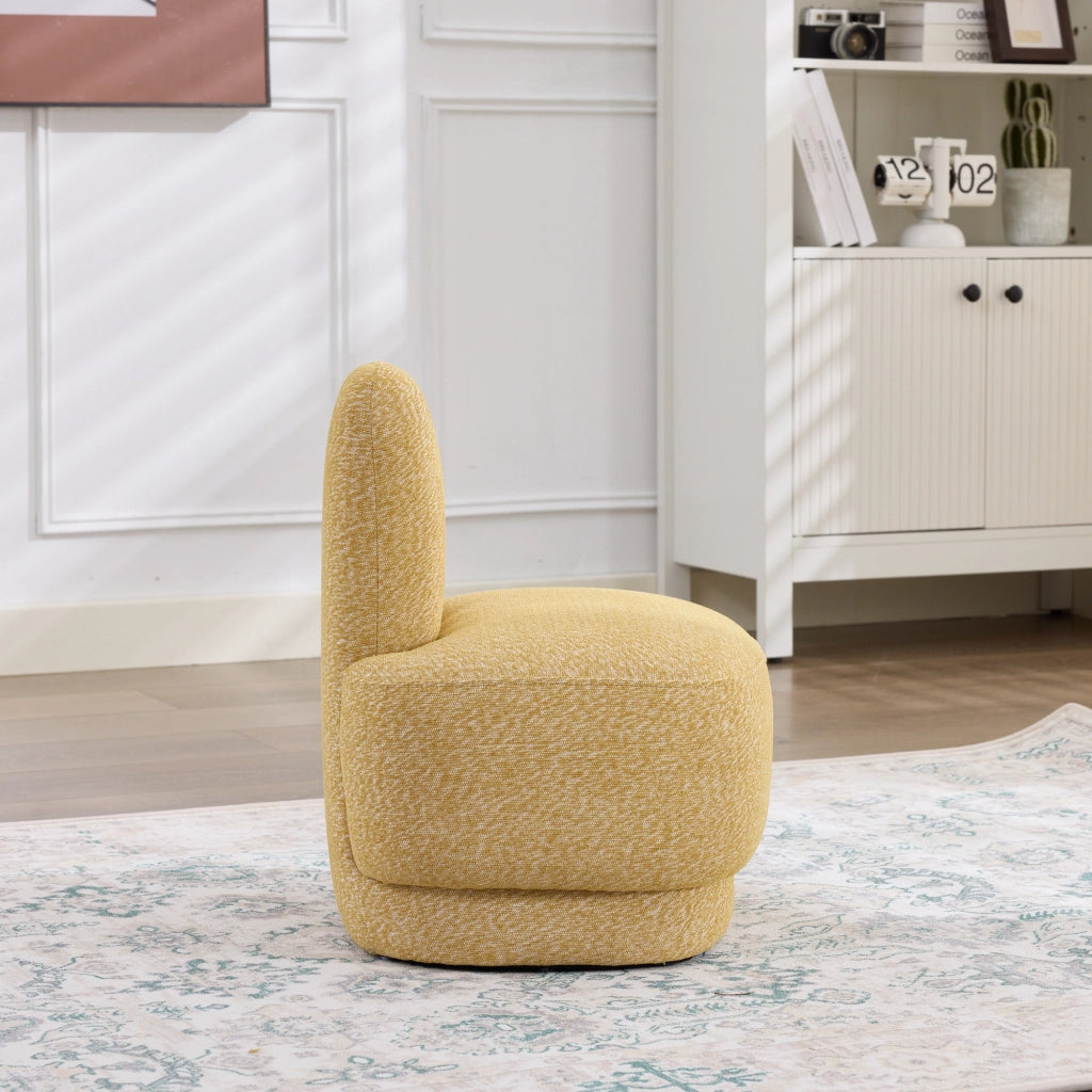 Poltrona pouf a forma di coniglio - con rivestimento morbido - per soggiorno - in tessuto giallo