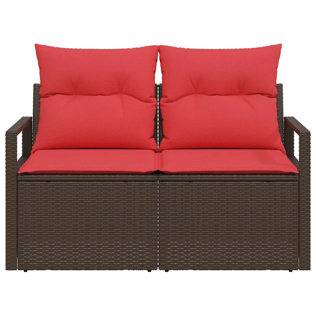 Divano da giardino con cuscino 120 x 62 x 69 cm. polyrattan 42006758