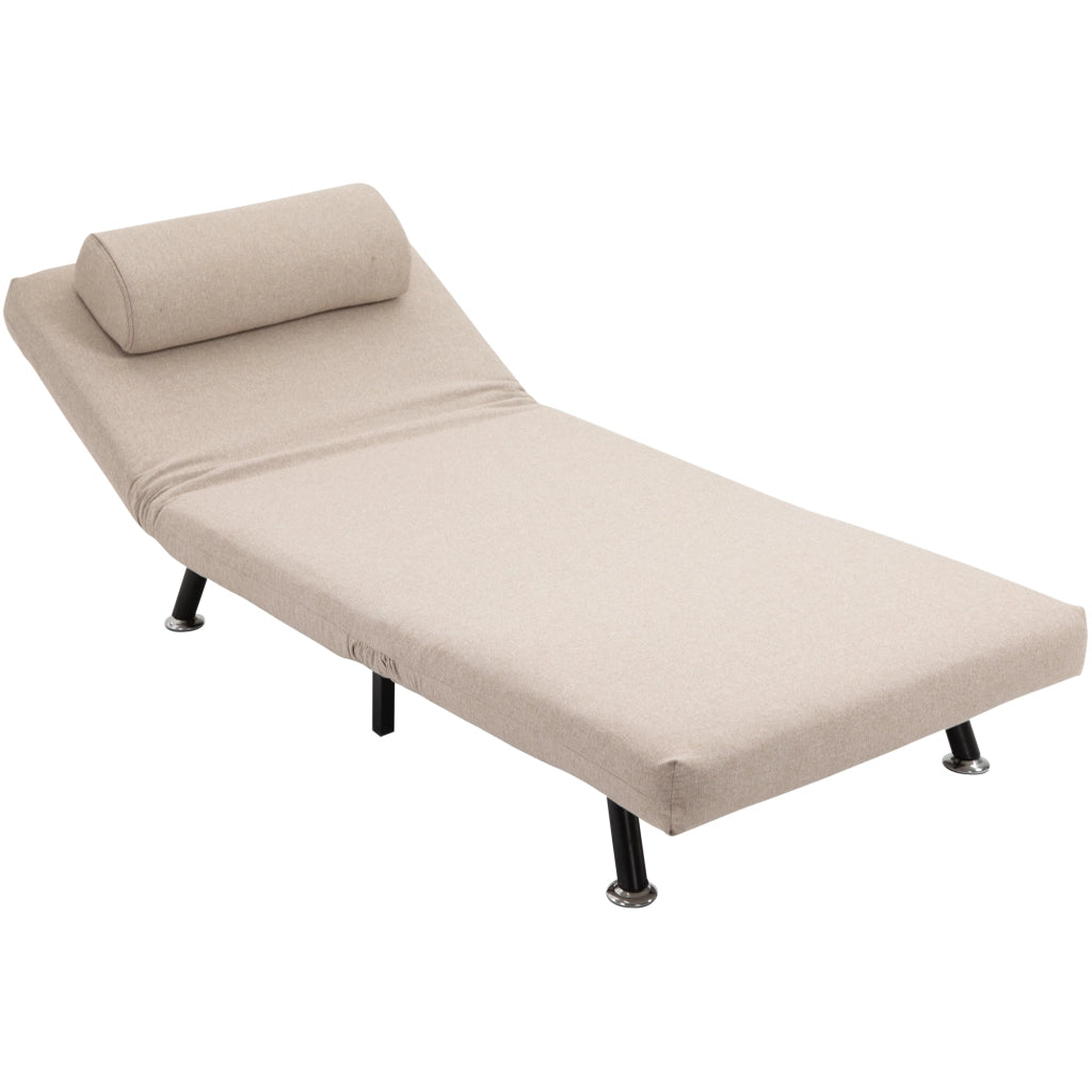 Poltrona Relax Klappbett con Schienale Regolabile ¨C Minimal ¨C Beige 75x70x75 cm