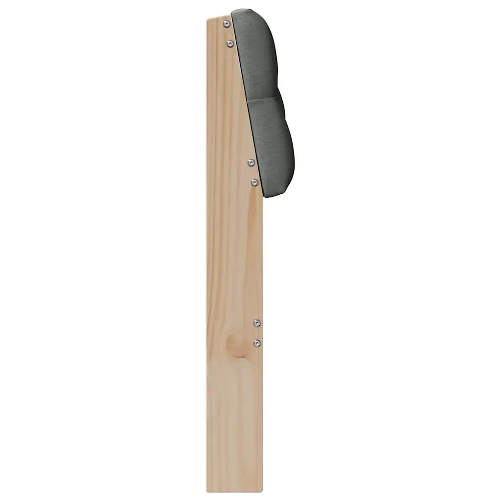 Testiera | Testata imbottita Grigio scuro 80 cm Pino massello