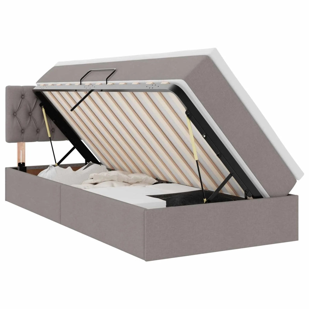 Letto con contenitore e LED Talpa 90 x 190 cm Tessuto 3371178