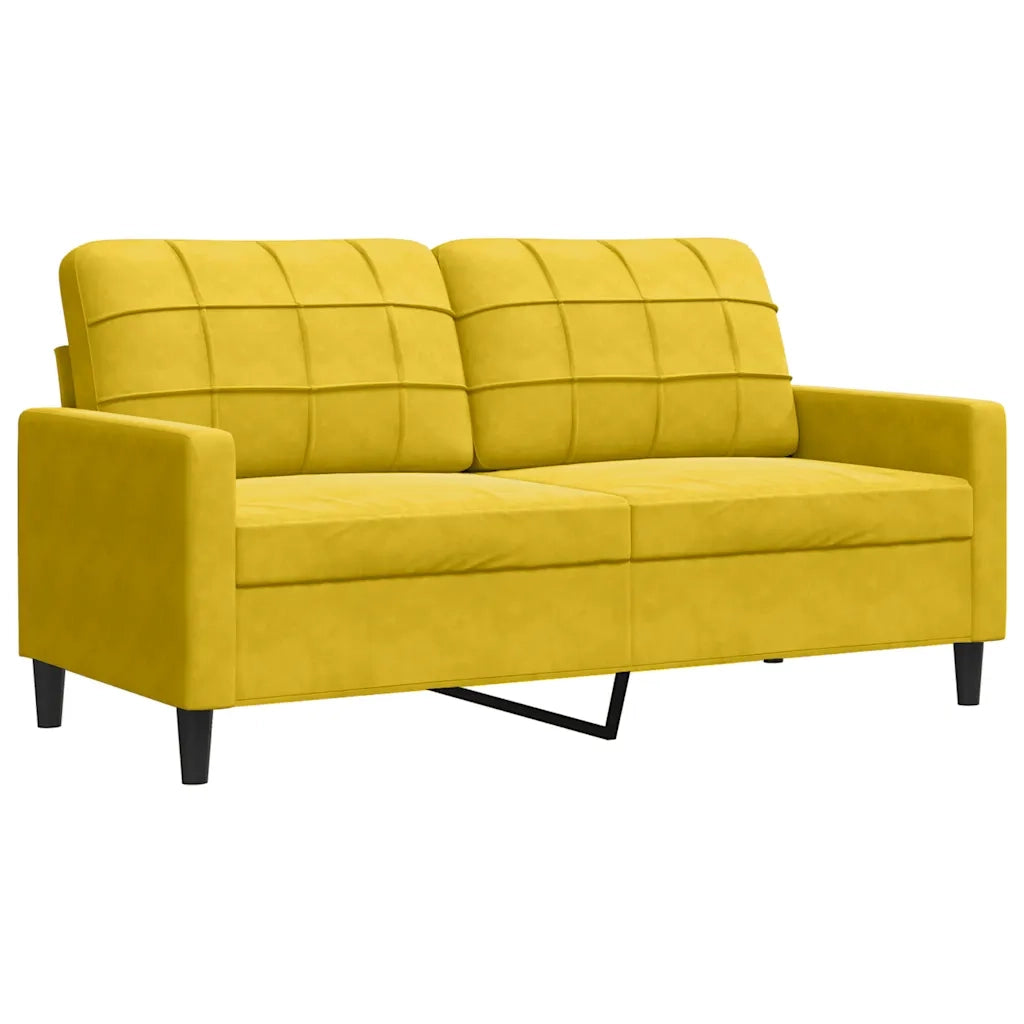 Divano a 2 Posti-Sofa 2 Posti giallo 140 cm in Velluto 220562