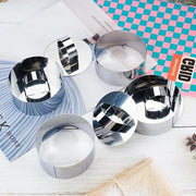 Set di 4 Anelli in Acciaio Inossidabile per Dessert da 8 cm x 8 cm x 3,8 cm - Moulds per Dolci da Contenitore - Anelli per Burgers Mousse - Moulds per Dolci da Contenitore per Decorazione di Torta