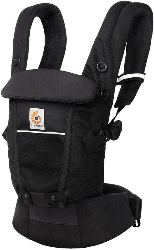 Porta bebè ergonomico per neonati - Tessuto mesh SoftFlex - 3 posizioni - Nero Onyx