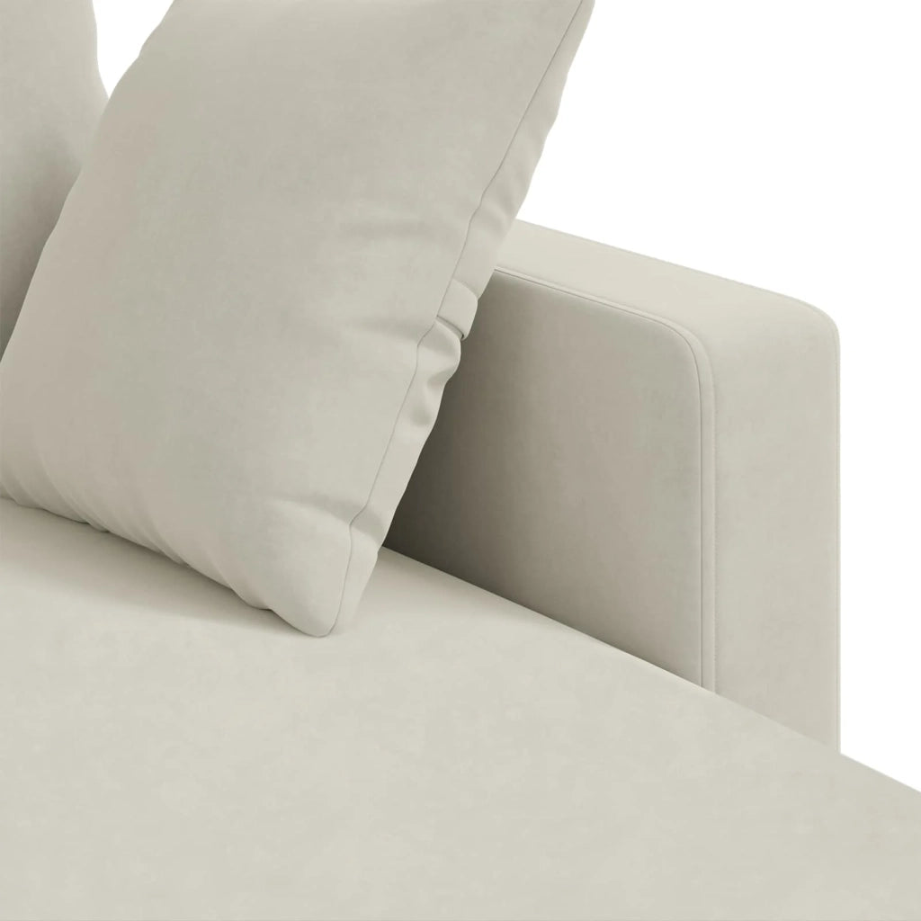 Divano Crema 228 x 134 x 80 cm Velluto 42024474