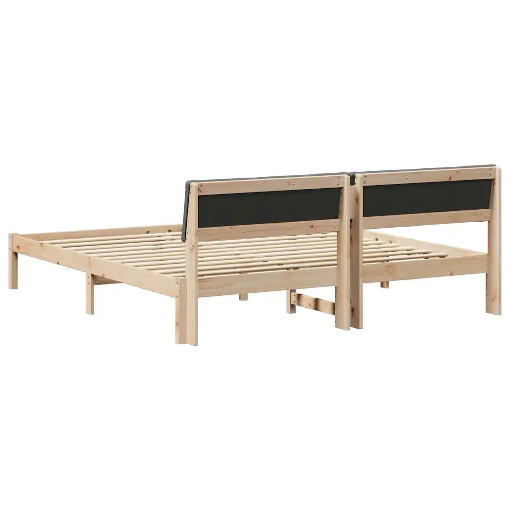 Letto matrimoniale | Letto per adulti | Struttura del Letto marrone e grigio scuro 200 x 200 cm