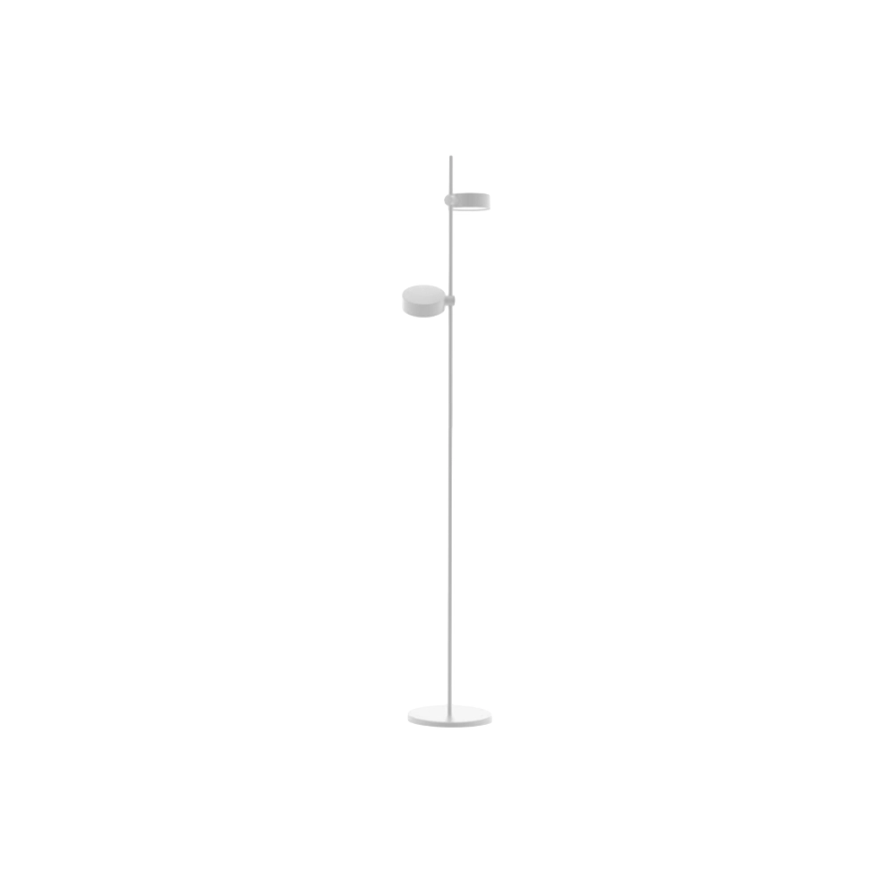 Zafferano Super O Lampada a led da terra Bianca ricaricabile e dimmerabile - 3 Modulo Luce