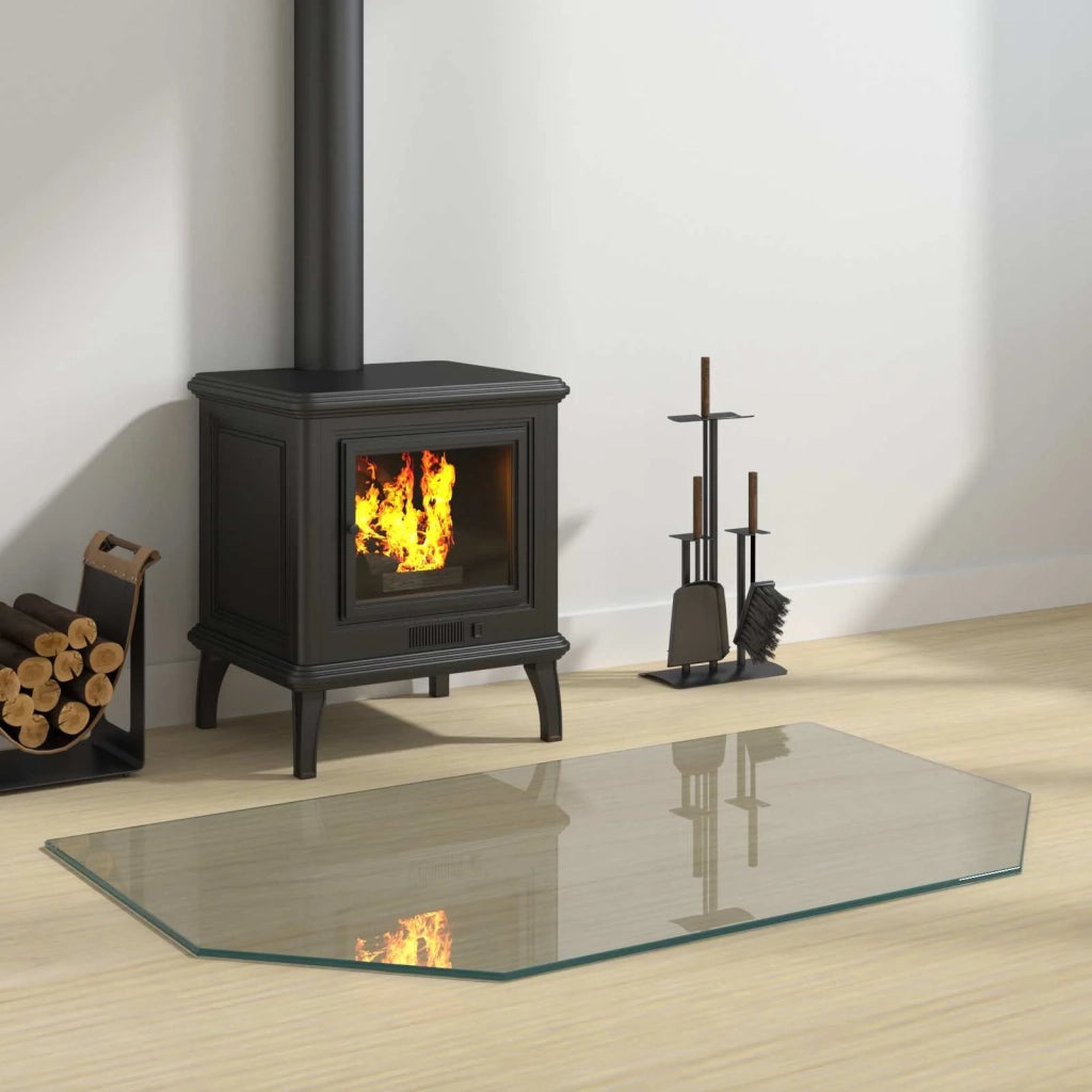 Piastra in vetro per camino Trasparente 100 x 60 cm Vetro CFW4218398