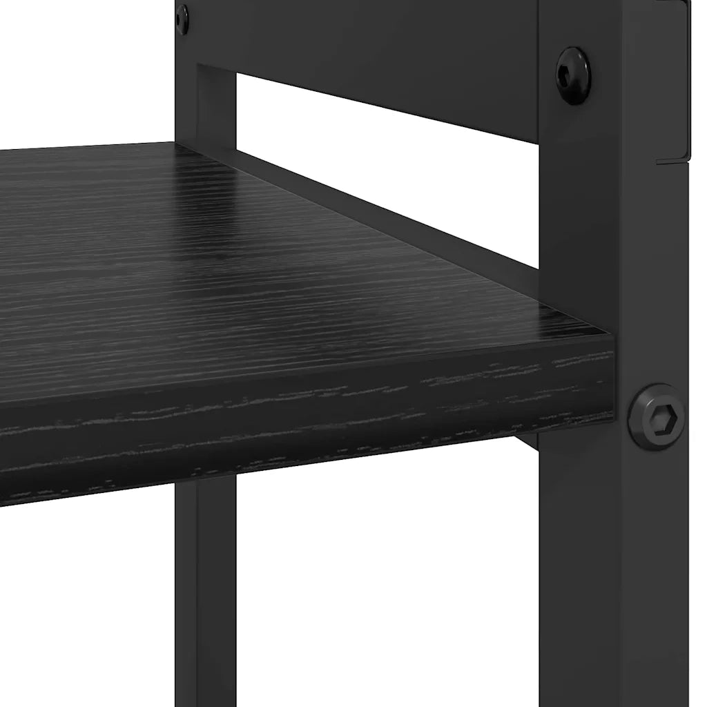 Libreria-Scaffale per Libri-Mobile di Stoccaggio Rovere Nero 40 x 30 x 50 cm Legno multistrato