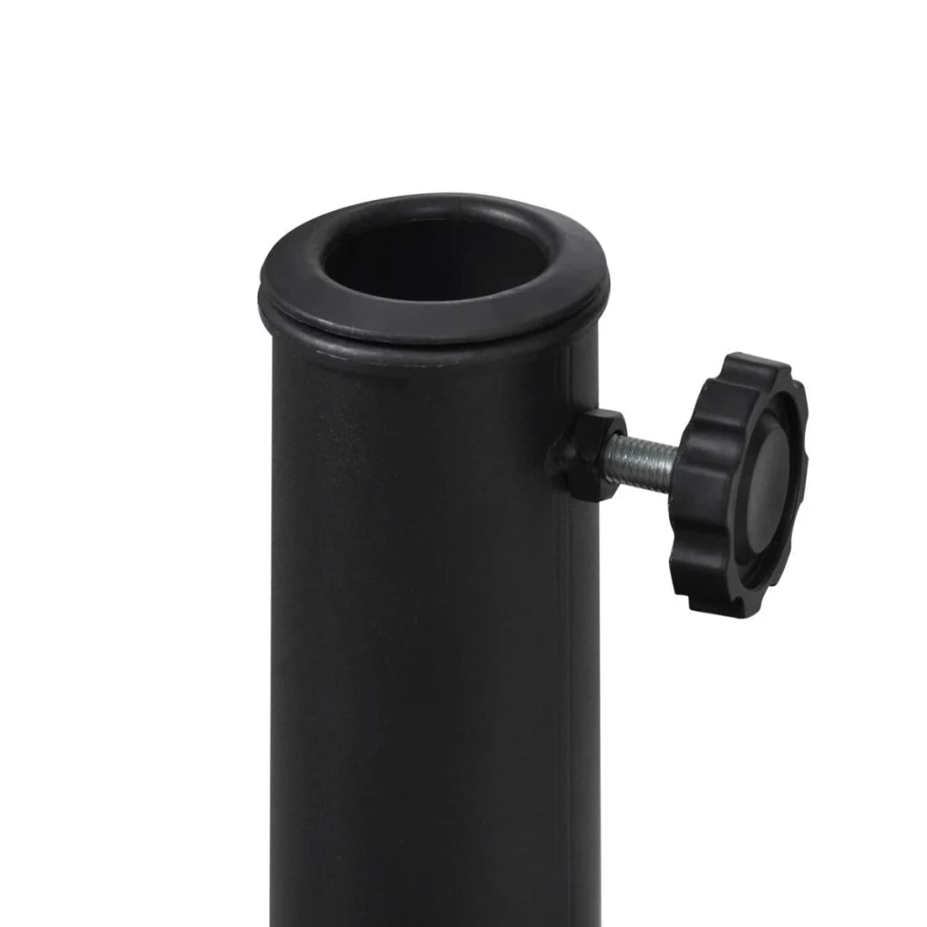 Base per ombrellone rotonda in resina nera 9 kg diametro 38 e 48 mm 2202080