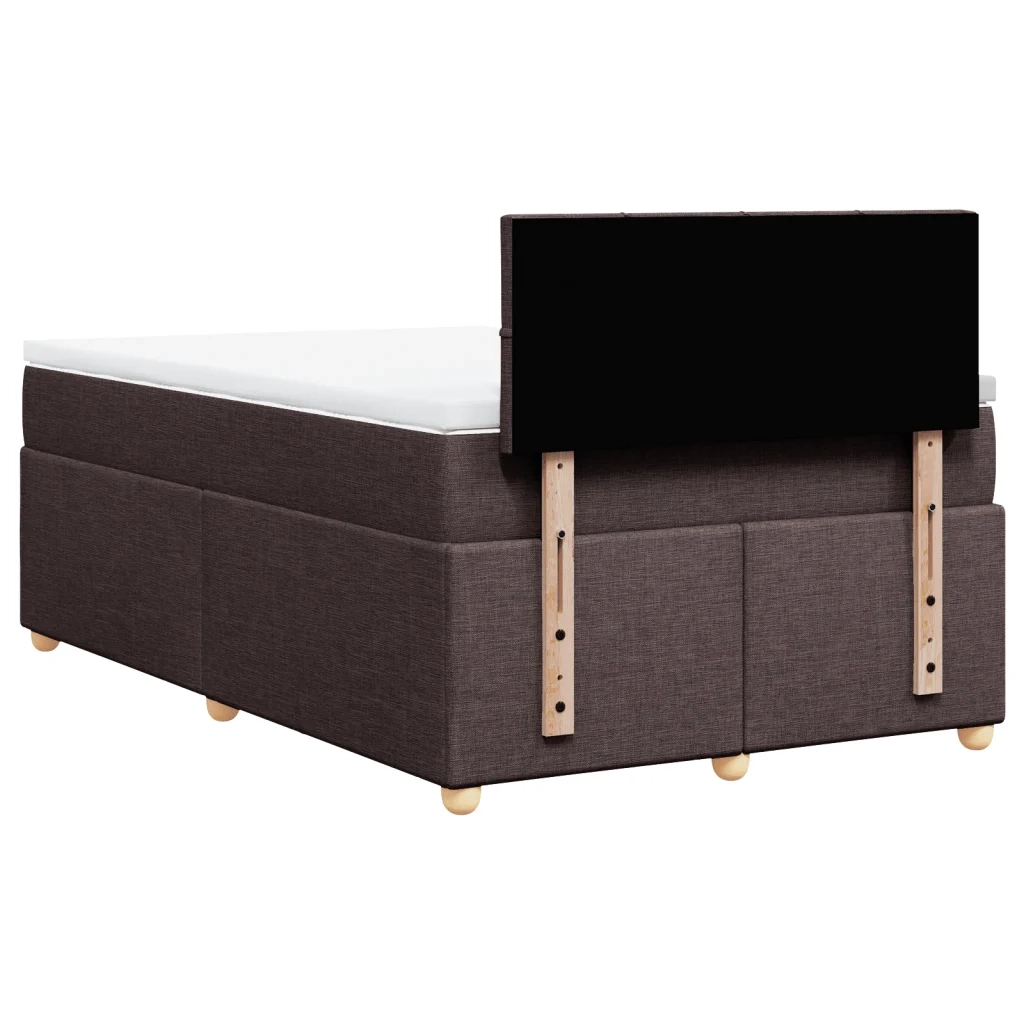 Giroletto a Molle con Materasso Marrone Scuro 120x200cm Tessuto 3286650