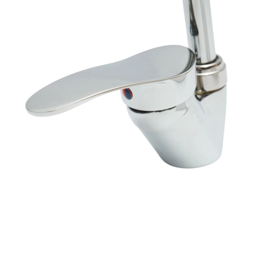 Rubinetto per lavello da cucina con beccuccio flessibile, aeratore a 2 funzioni, cromato lucido  Breckner Germany