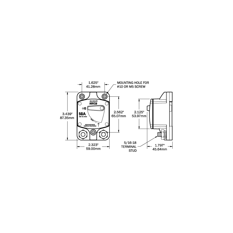 MAGNETOTERMICO HD A FILO 30A CIRCUIT BREAKERS HD SURFACE MOUNT 200AMP