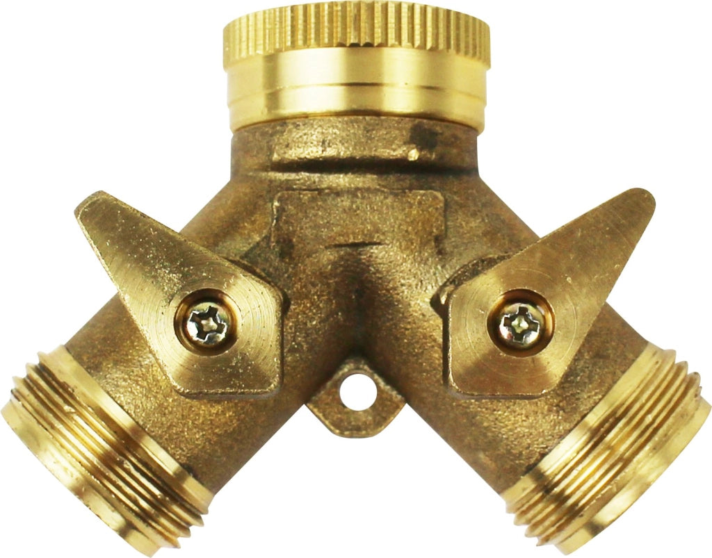 PRESA RUBINETTO DOPPIA USCITA IN OTTONE F 3/4 x M 3/4 x M 3/4 - IDEAL STAR