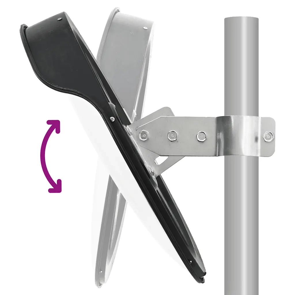 Specchio stradale convesso per esterni nero ?45 cm in policarbonato