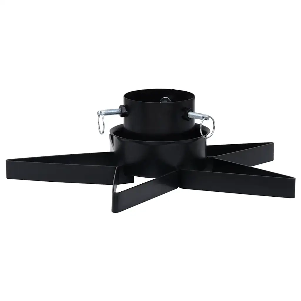 Base per Albero di Natale-Supporti per alberi di natale Nera 47x47x13,5 cm