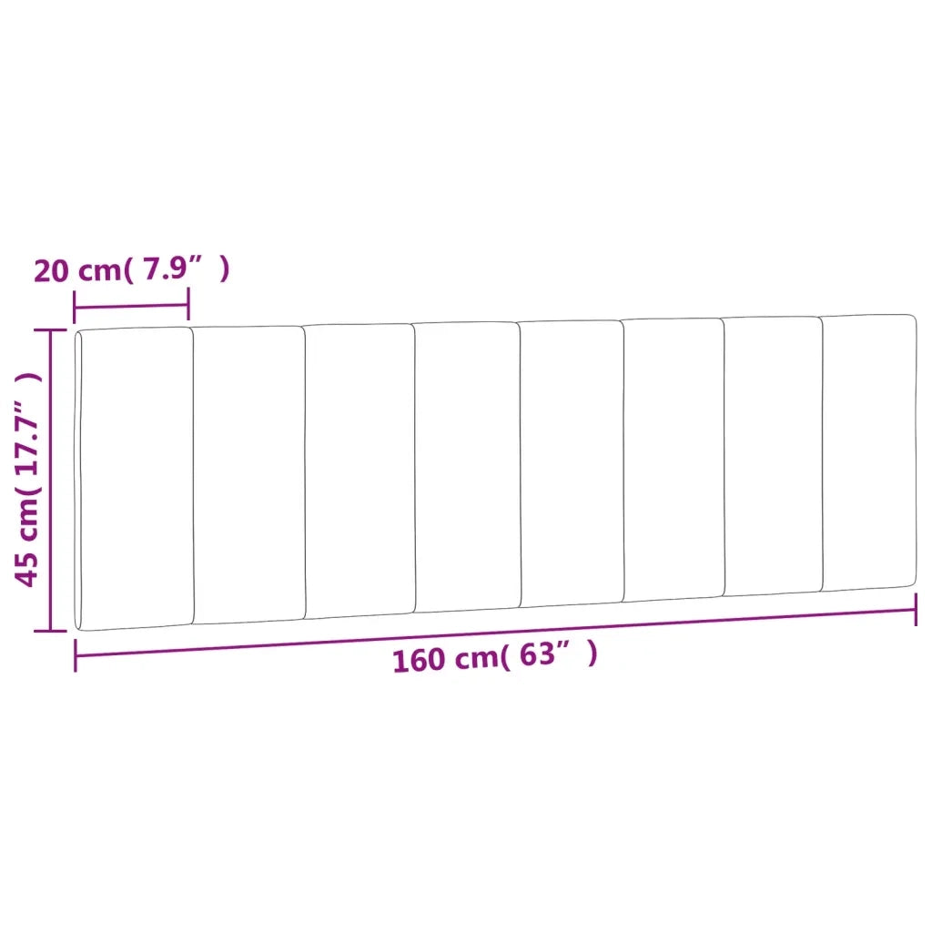 Cuscino Testiera Hanko Rosa 160 cm in Velluto 374680