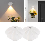 Due pezzi - Sensore di movimento lampada notturna con batteria ricaricabile - 3 modalità di illuminazione - batteria a lunga durata - lampada ad incasso magnetica per scale camera da letto cucina