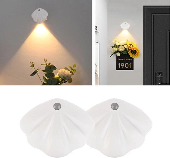 Due pezzi - Sensore di movimento lampada notturna con batteria ricaricabile - 3 modalità di illuminazione - batteria a lunga durata - lampada ad incasso magnetica per scale camera da letto cucina