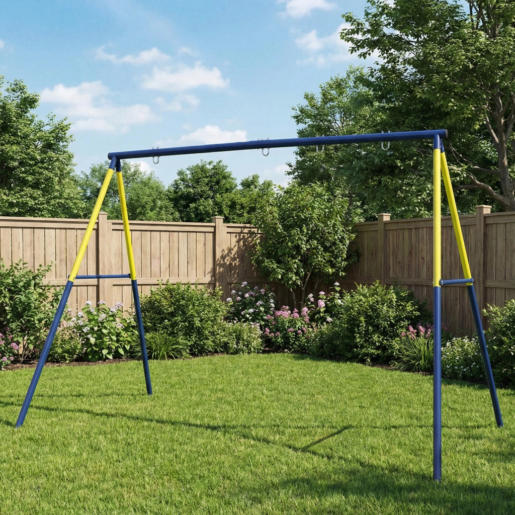 Altalena da Giardino Metallo per Bambini 2 Posti ¨C Xylo ¨C Blu Carico 150kg