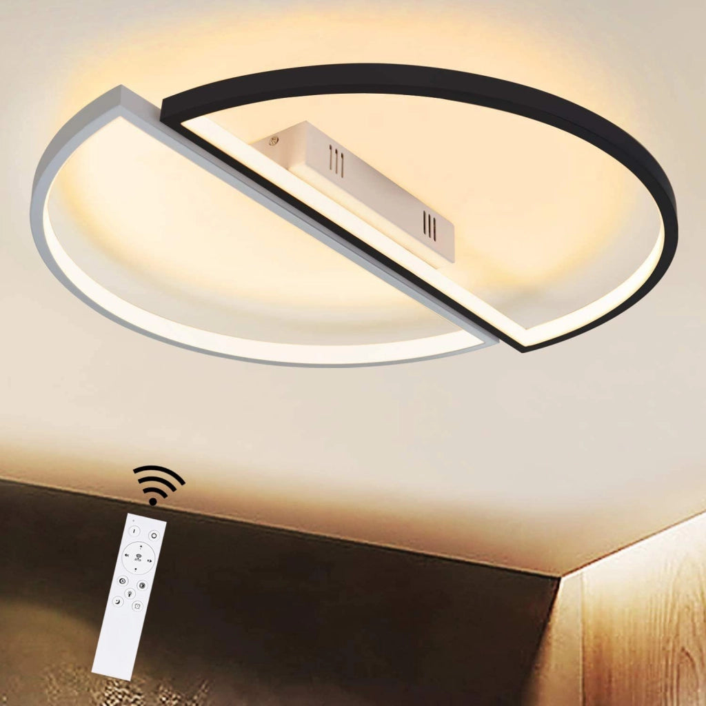 ZMH Lampada da soffitto plafoniera LED telecomando ferro dimmerabile moderna