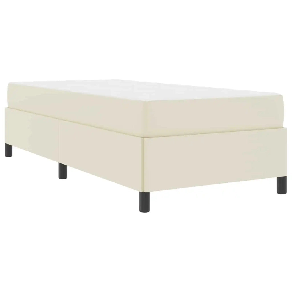 Struttura del letto con materasso Crema 90 x 190 cm Tessuto 3398976
