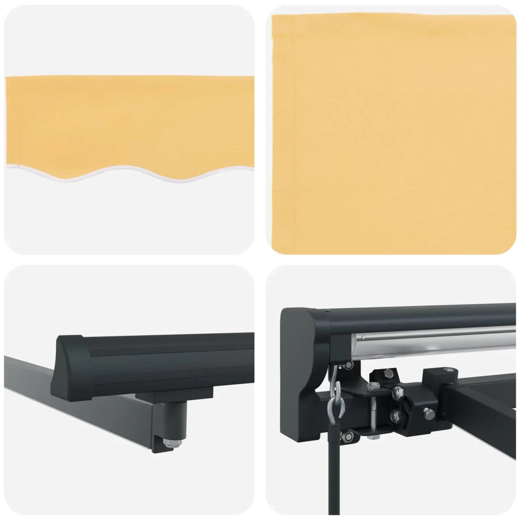 Cornice per Tenda Manuale con LED Sabbia 4,5 × 3,5 m 3426301