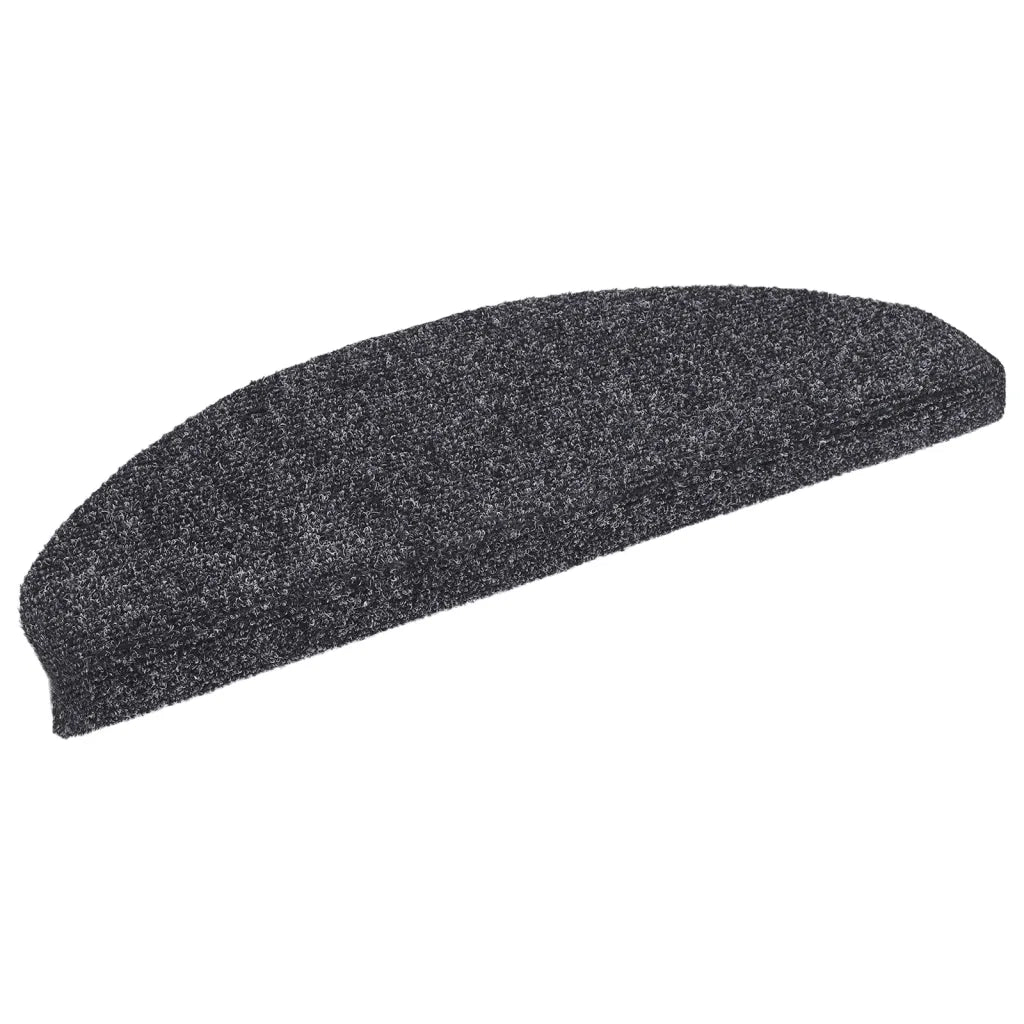 Tappetini per scale autoadesivi 5 pz | Gradini per Scale 65x21x4 cm Grigio scuro Semicircolari Grandi