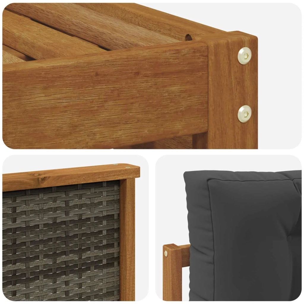 Set di divani da esterno 7 pz Naturale e Antracite 3383080