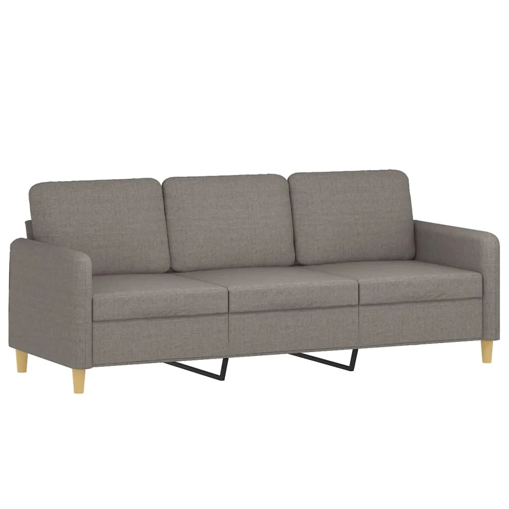 Set di Divani 4 pz con Cuscini Tortora in Tessuto