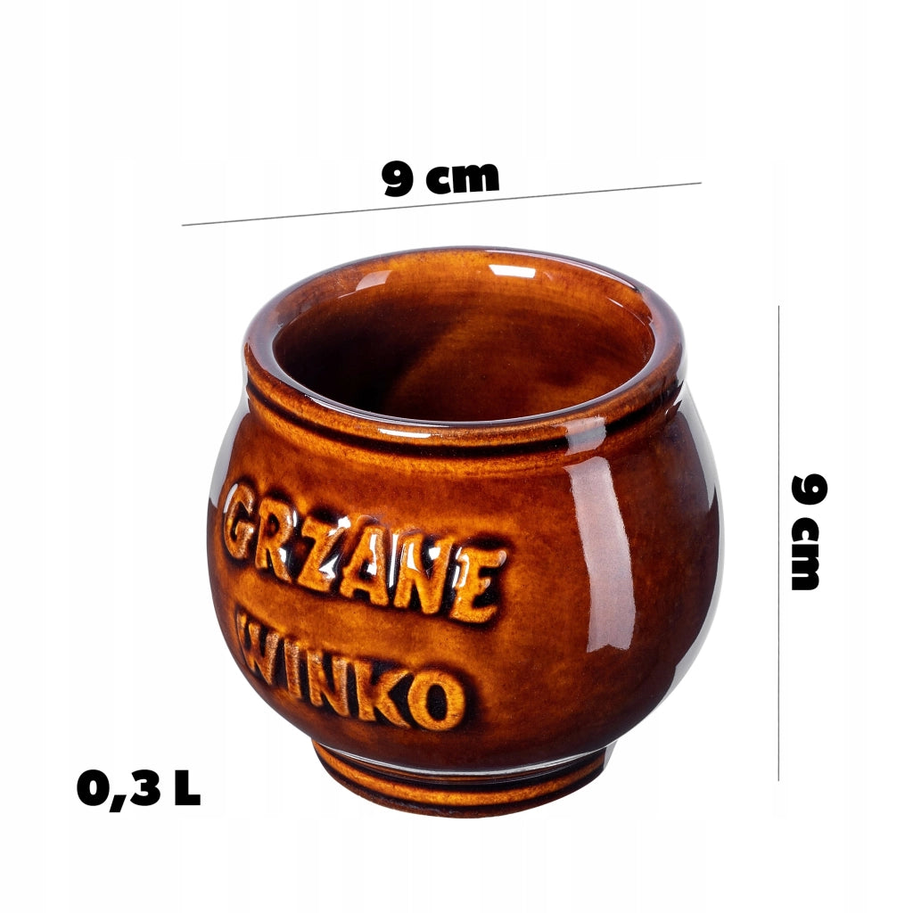 Set di 4 tazze da vin brulé KADAX da 300 ml in gres.