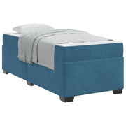 Letto singolo | Letto per adulti | Struttura del letto con materasso Blu 80 x 200 cm Tessuto
