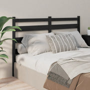 Testiera per Letto-Testata-Testiera Decorativa Nera 146x4x100 cm in Legno Massello di Pino 310824