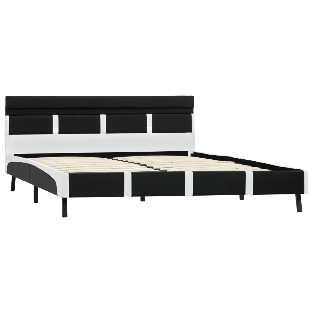 Giroletto con LED-Struttura Letto Nero in Similpelle 120x200 cm 594111