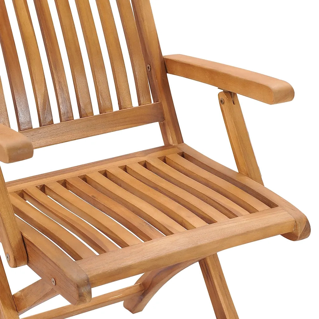 Sedie da Giardino Pieghevoli con Cuscini 6 pz Massello di Teak 3072751