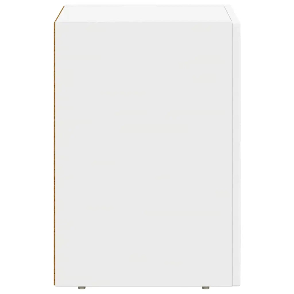 Comodino | Armadio da Notte | Mobiletto da notte Bianco 29.5 x 35 x 50 cm Legno multistrato