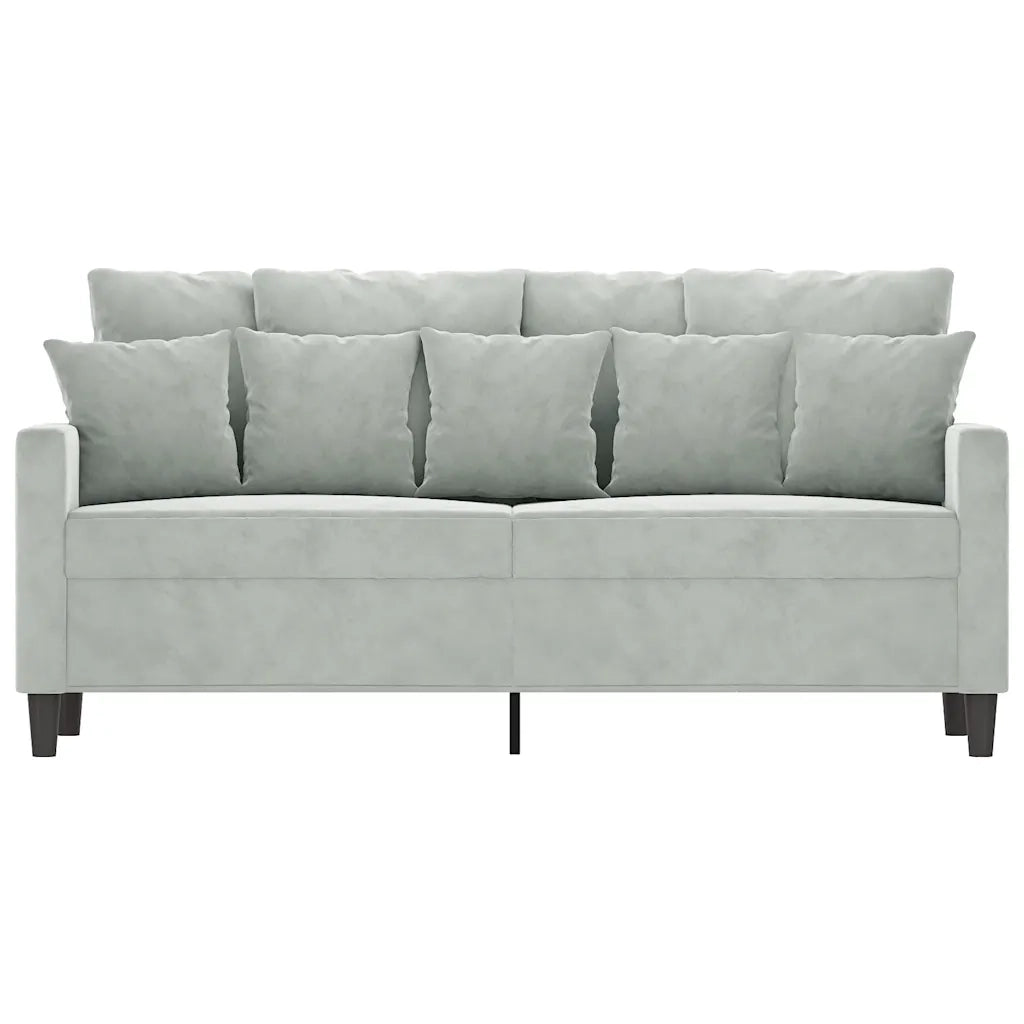 Divano a 2 Posti Grigio Chiaro 140 cm in Velluto 359303