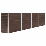 Fioriere | Cassetta per fiori | Letto di Coltura Rialzato 320x40x77 cm Acciaio Zincato Marrone