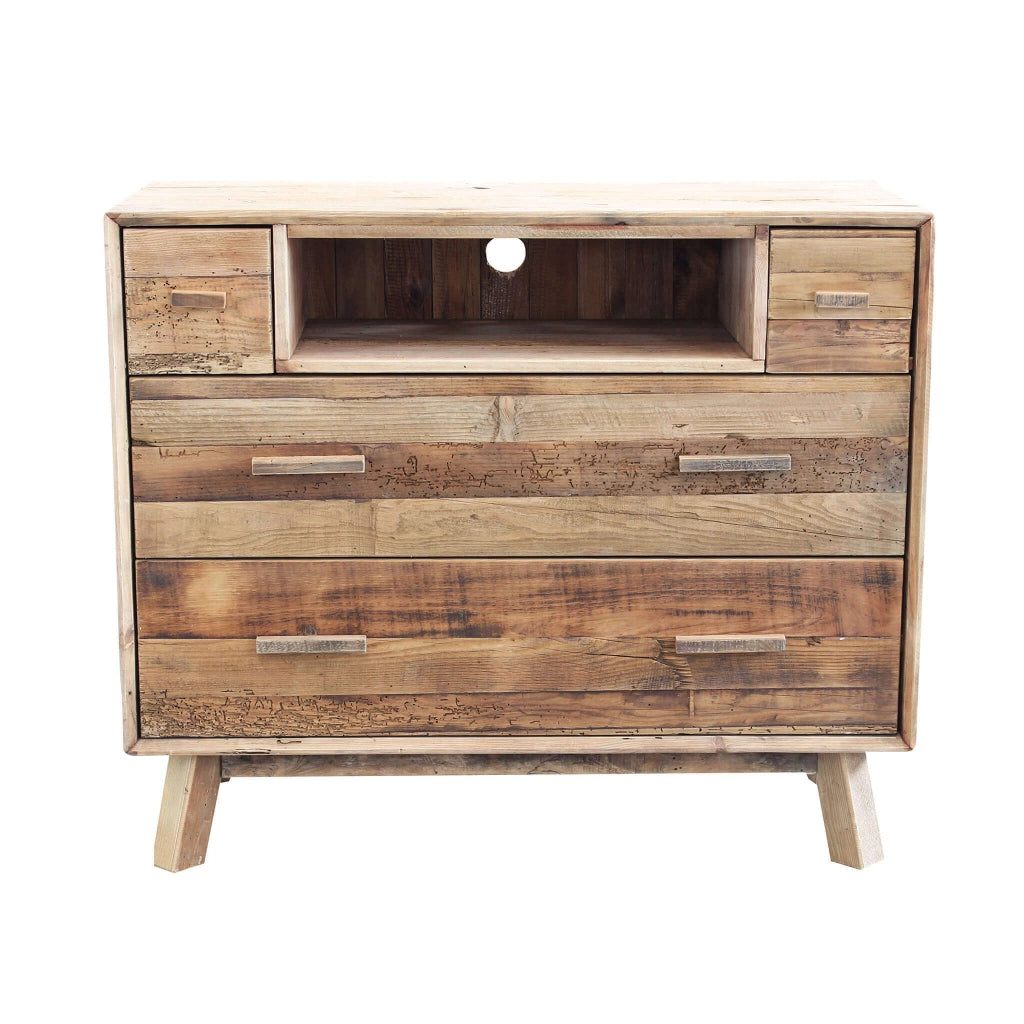 CASSETTIERA NELSON IN LEGNO DI PINO RICICLATO 110 X 48 X H92 CM