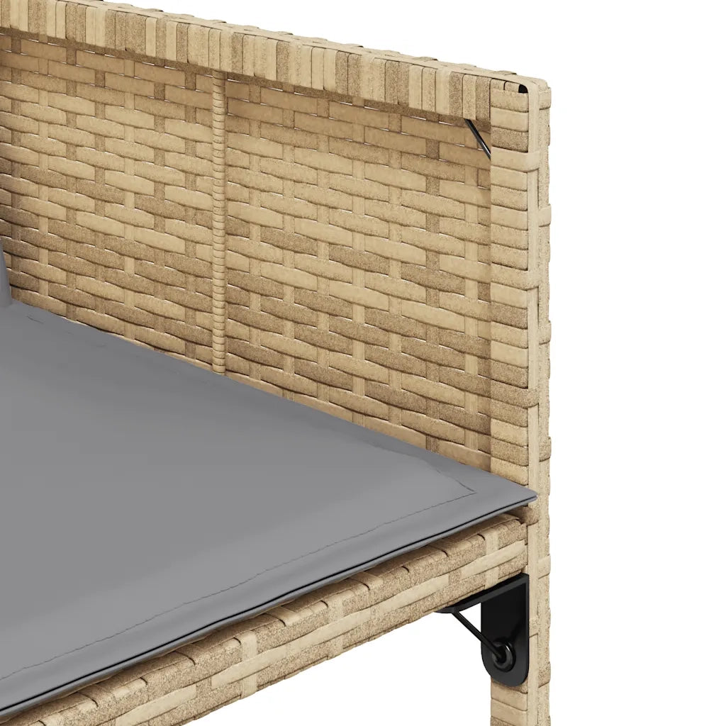 Set Pranzo da Giardino 9 pz con Cuscini Beige Misto Polyrattan 3278147