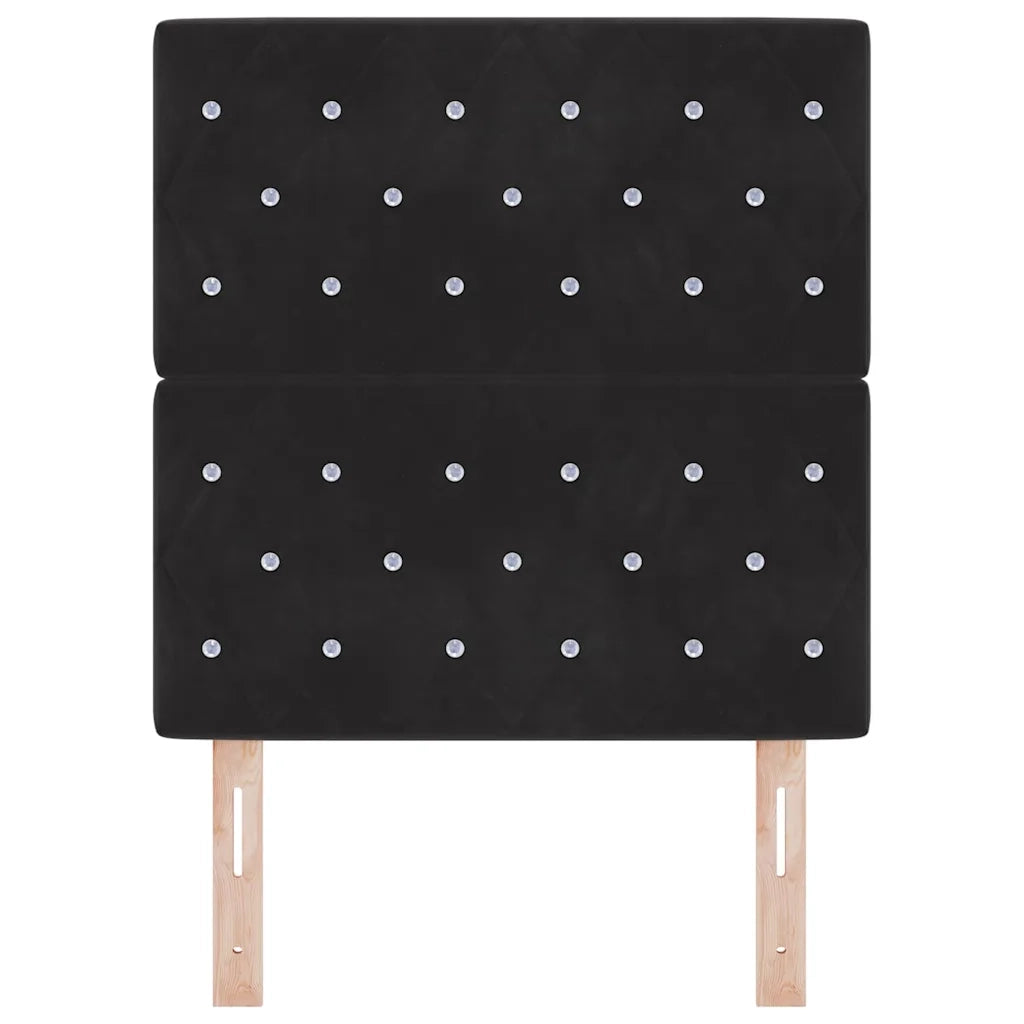 Testiera LED con strisce LED con testiera Nero 80 cm Velluto 3338344